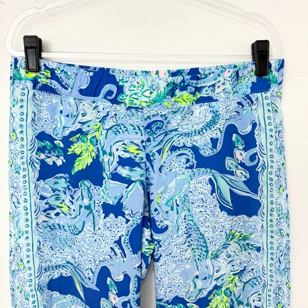 Lilly Pulitzer Bal Harbour Palazzo Pants Sea Siren Blue Wide Leg - Picture 3 of 6
